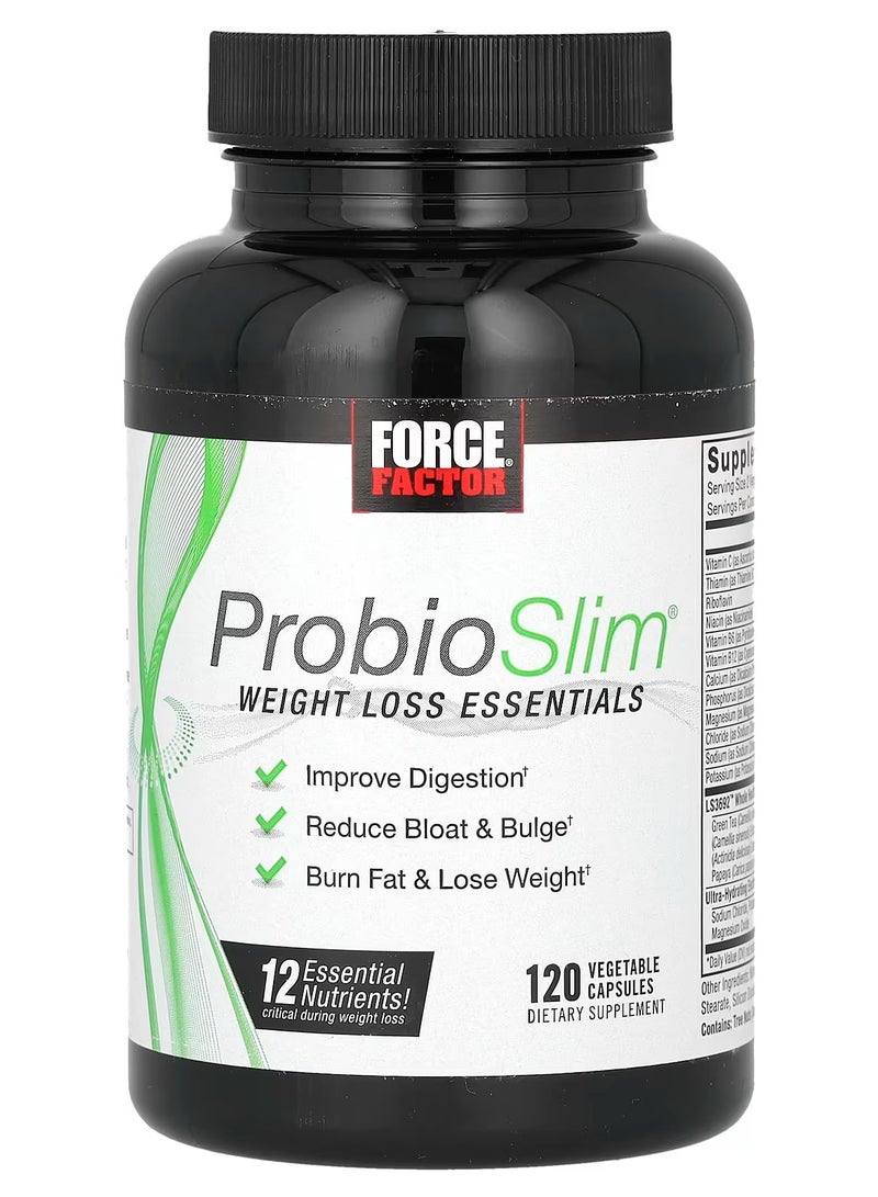 Force Factor ProbioSlim  Weight Loss Essentials 120 Vegetable Capsules - Image 1