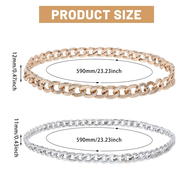 CHGCRAFT 2pcs Hat Chain Belt Hat Bands for Cowboy Classic Hat Belt Panama Straw Hat Western Hat Replaceable Costume Headwear, 3-5 - Image 2