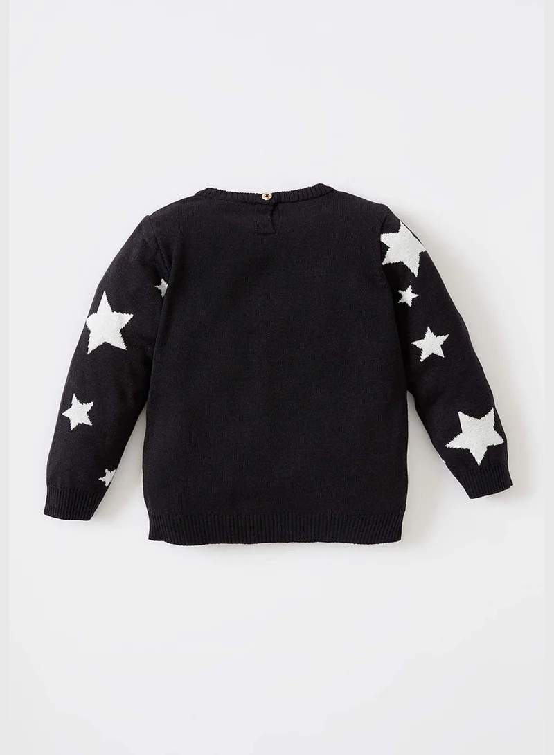 DeFacto Long Sleeve Star Print Jumper