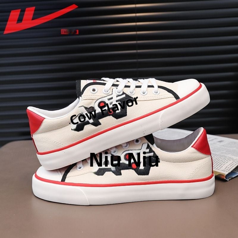 Warrior Women’s canvas shoes, breathable and versatile beige, with soft soles and lace-up design—perfect for students this autumn. - Image 3