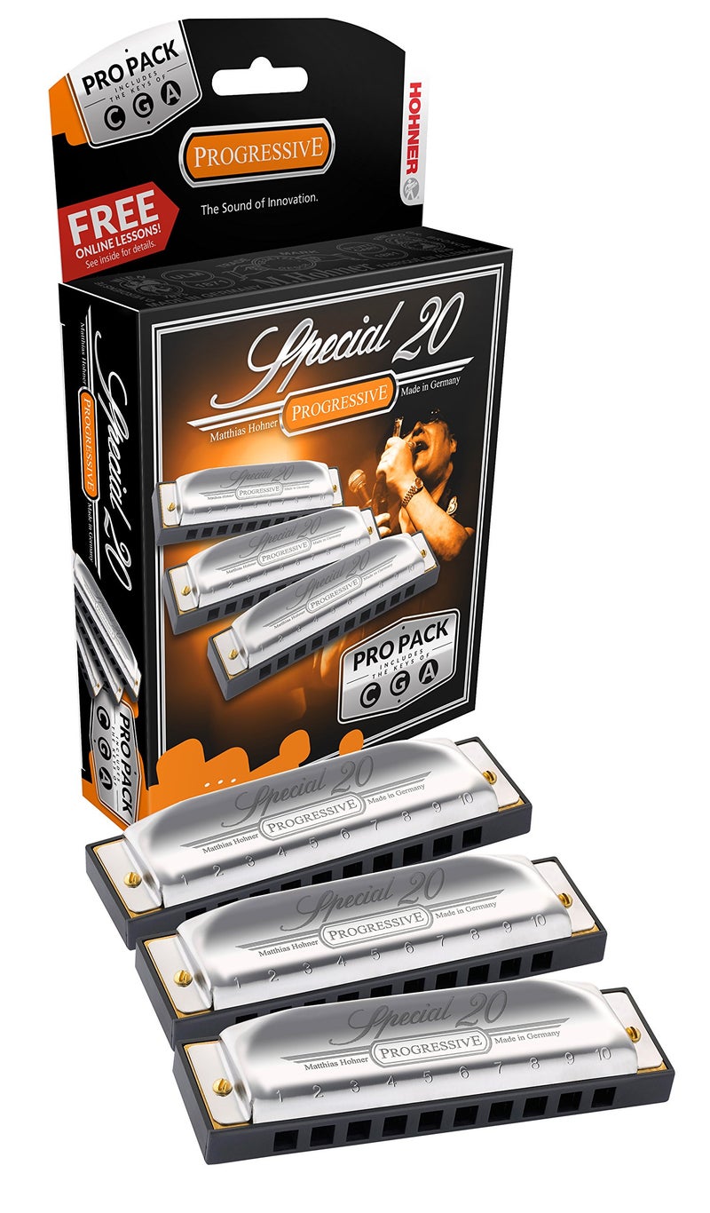 Hohner Hohner Special 20 Harmonica 3 piece Pro Pack keys of G,C,A 