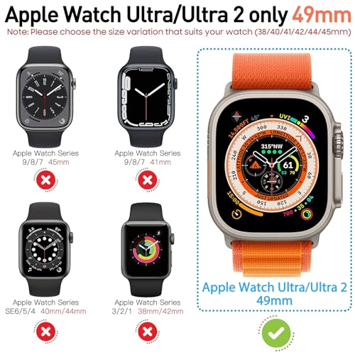 Suoman 3 in 1 for Apple Watch Ultra 3/2/1 49mm Waterproof Case, Front Privacy Tempered Glass Screen Protector + Back 360° protective Bumper Cover-Black - Image 2