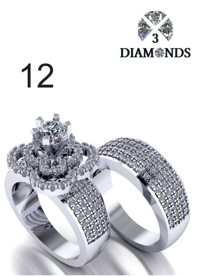 3Diamonds - Twins Platinum Plated - Image 1
