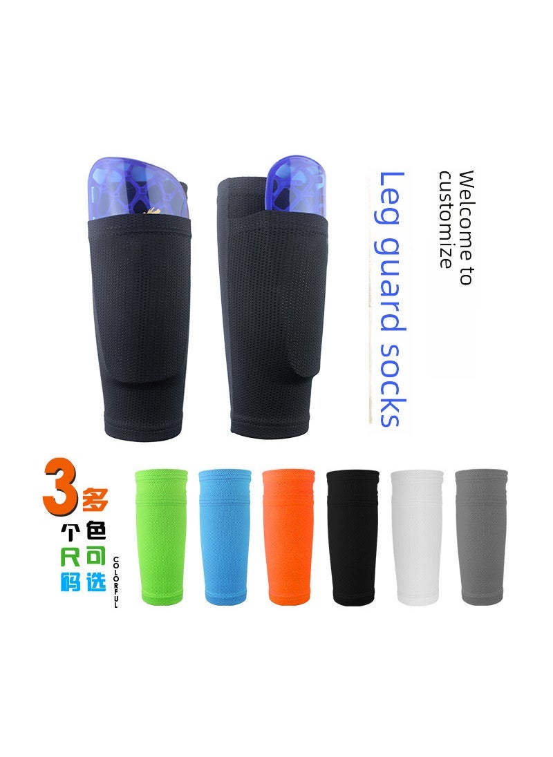 Arabest Shiwei logo-free football leg protector sock cover insert type pocket type breathable soft for adults and teenagers White M teen code