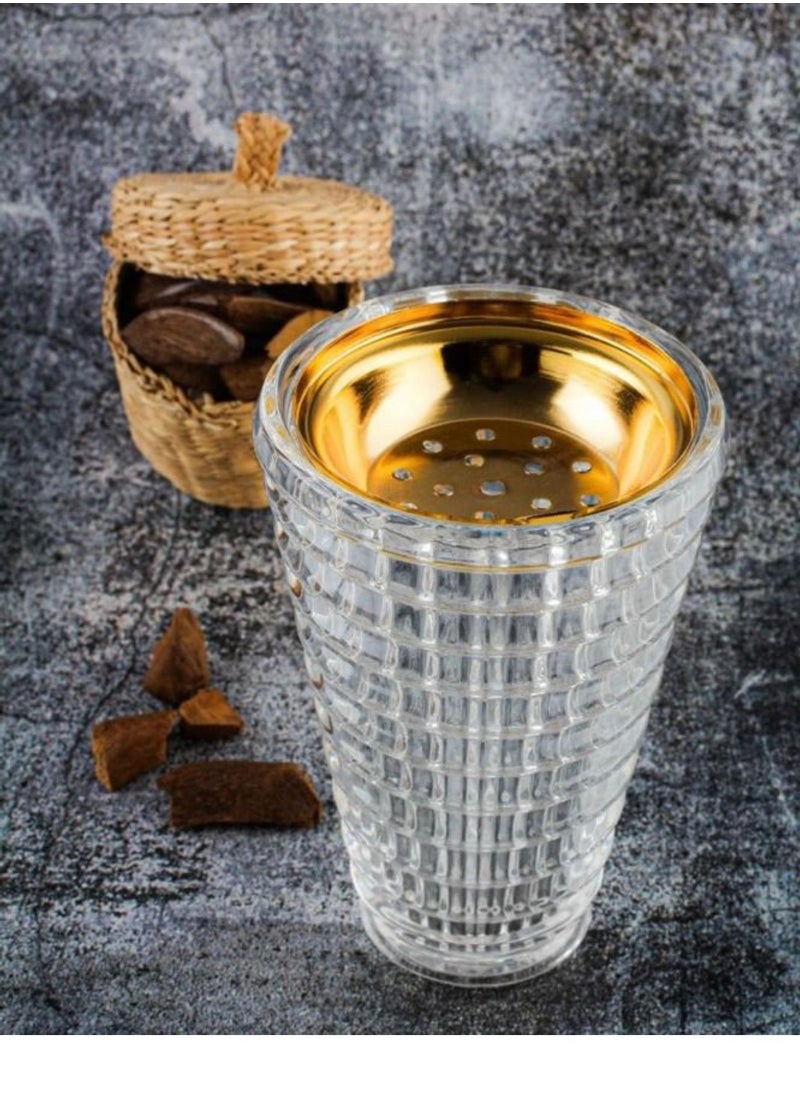ماركة غير محددة - مبخرة بخور، مبخرة العود لحرق البخور بالفحم، بلورية كريستال - Image 1