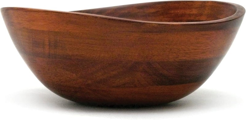 Lipper International Cherry Finished Wavy Rim Beechwood Serving Bowl for Fruits or Salads Matte Small 75 x 725 x 3 Single Bowl 3043Fl oz - Image 1