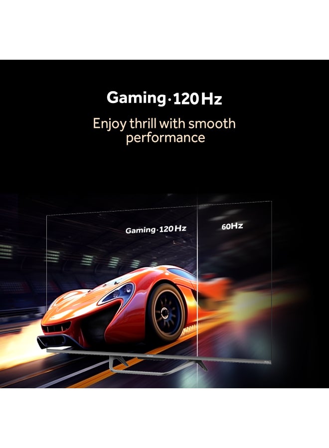 75 Inch LED 4K UHD Smart Google TV | Dolby Vision & Atmos | 120Hz Gaming Accelerator | MEMC Processor | HDR 10 | VRR | Premium Metallic Bezel-less Design - H75S800UX Black