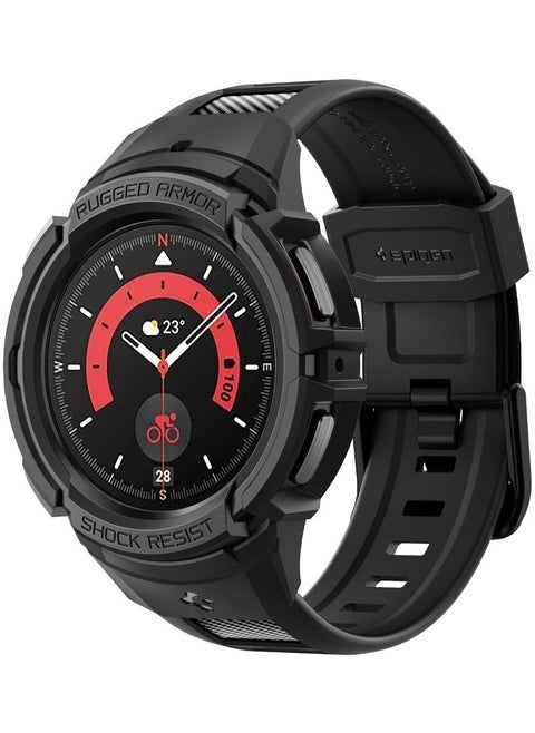Rugged Armor Pro Case Cover For Samsung Galaxy Watch5 PRO With Band 45mm (2022) - Black