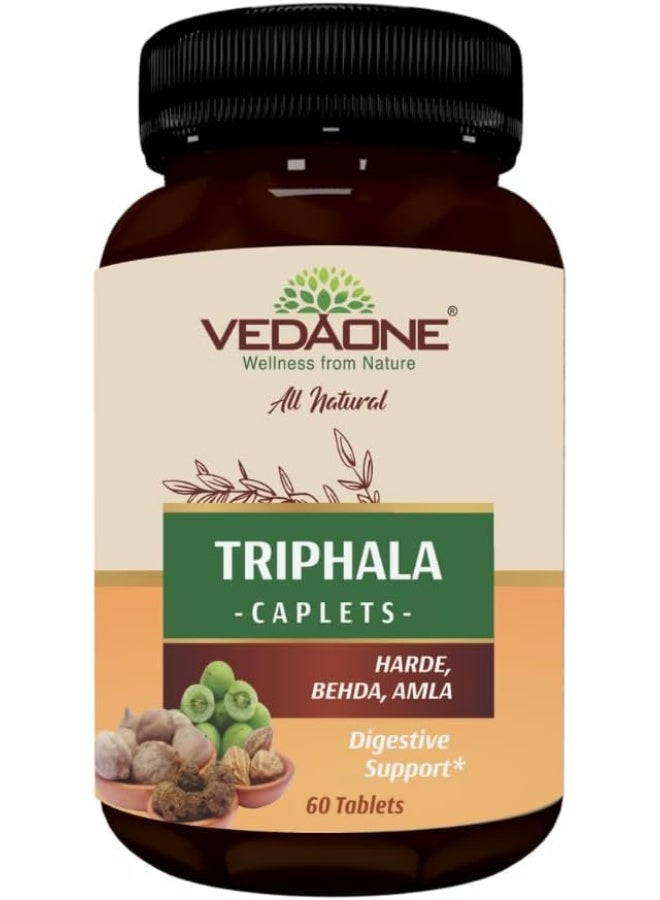 VEDAONE Triphala Tablets, Natural Digestive Support with Harde Behda Amla, 60 Tablets - Image 4