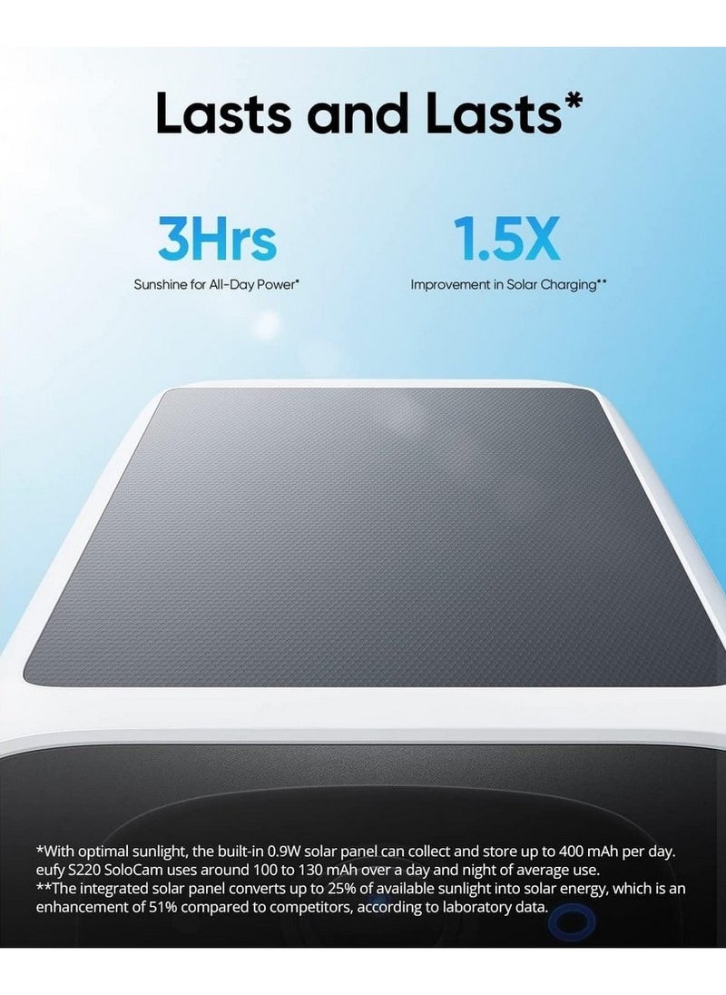 eufy - Eufy E220 T8134321 2K Resolution Solar Solocam - Image 1