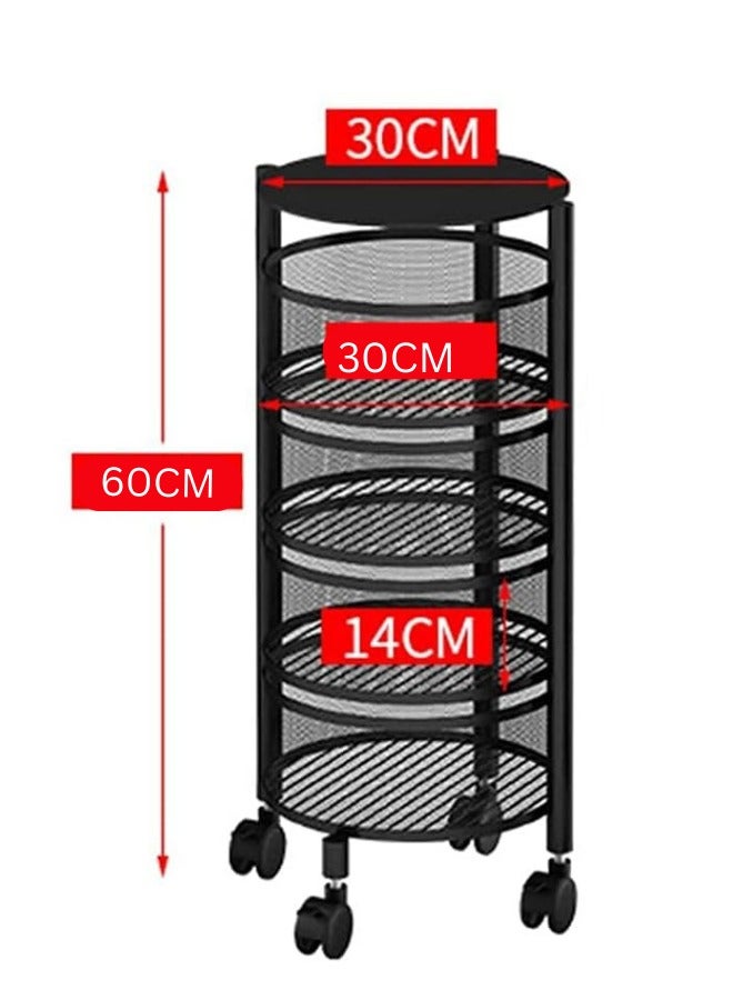 Prince Multi-Layer Kitchen Storage Shelf, Rotatable Kitchen - Image 4
