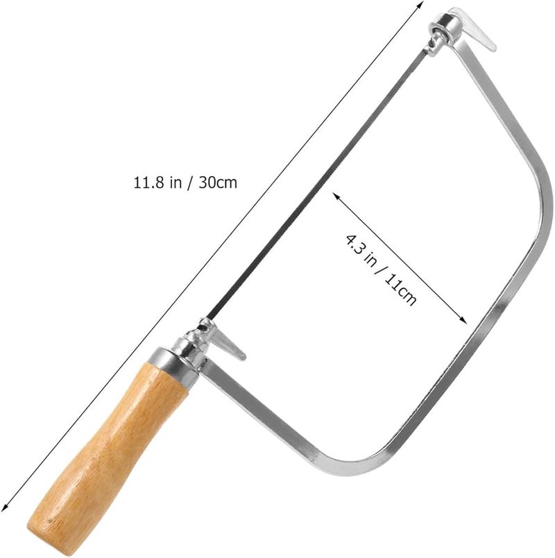 Adjustable Curve Saw Bow with Sharp Blades Ergonomic Non Slip Handle for Woodworking DIY Hacksaw Kit - Image 3
