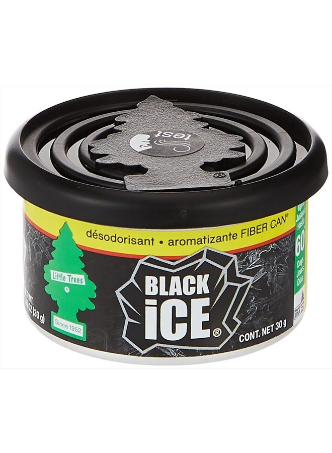 Little Trees Car Freshner Little Trees Black Ice Fiber Can Air Freshener 4 Pack - Image 1