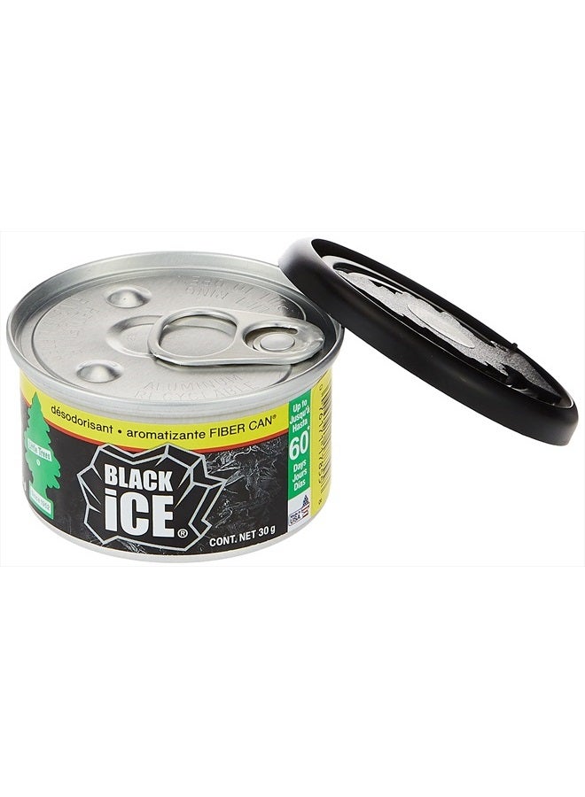 Little Trees Car Freshner Little Trees Black Ice Fiber Can Air Freshener 4 Pack - Image 3