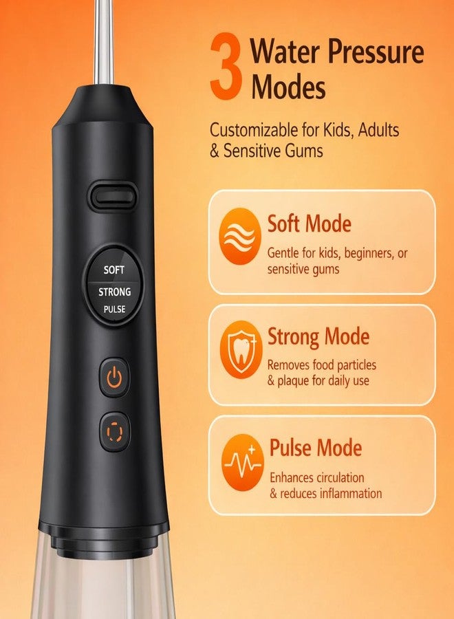 SellSho Water Flosser Cordless for Teeth, Portable Oral Irrigator, Cordless Water Dental Flosser Teeth Cleaner, IPX5 Waterproof Teeth Cleaner with 300ml Detachable Water Tank (003) - Image 3