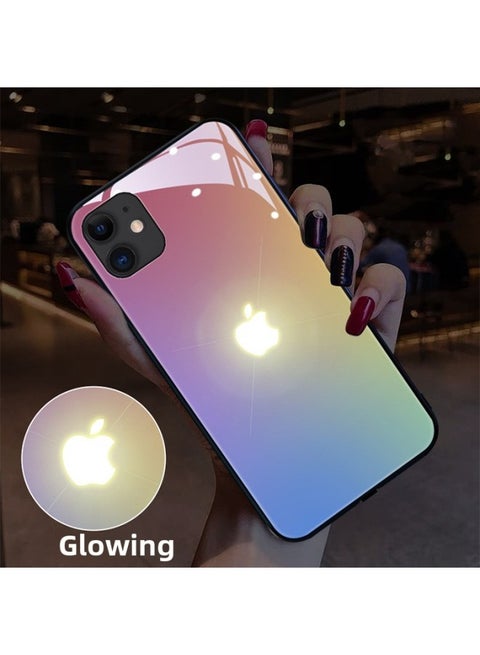Mobile Phone Case For Iphone 14 For Iphone 11Pro Flash 13Mini Luminous X Internet Celebrity 12 Mobile Phone Case-Color:Gradient Color No Word [Voice Control Color]]-Applicable Model:For Iphone 13PRO