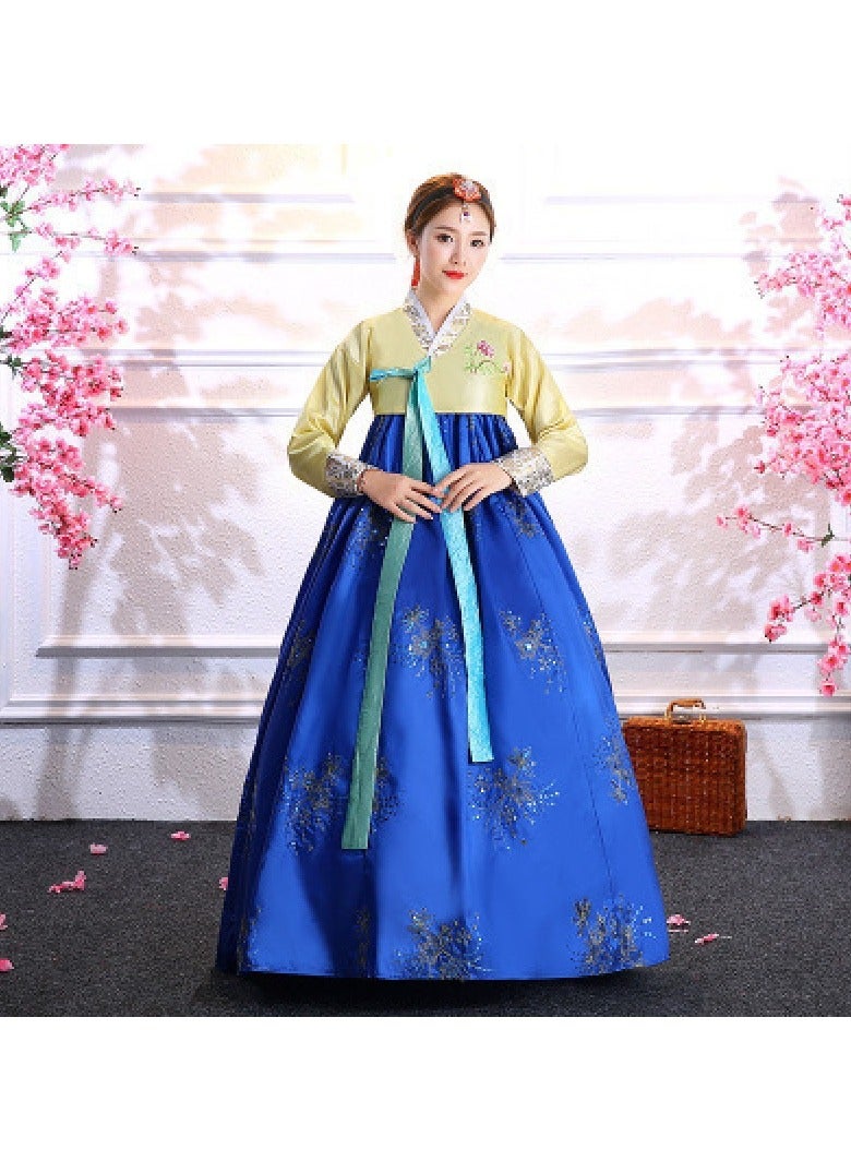 KUYING New Korean Traditional Long Sleeved Dress Cosplay Clothing 