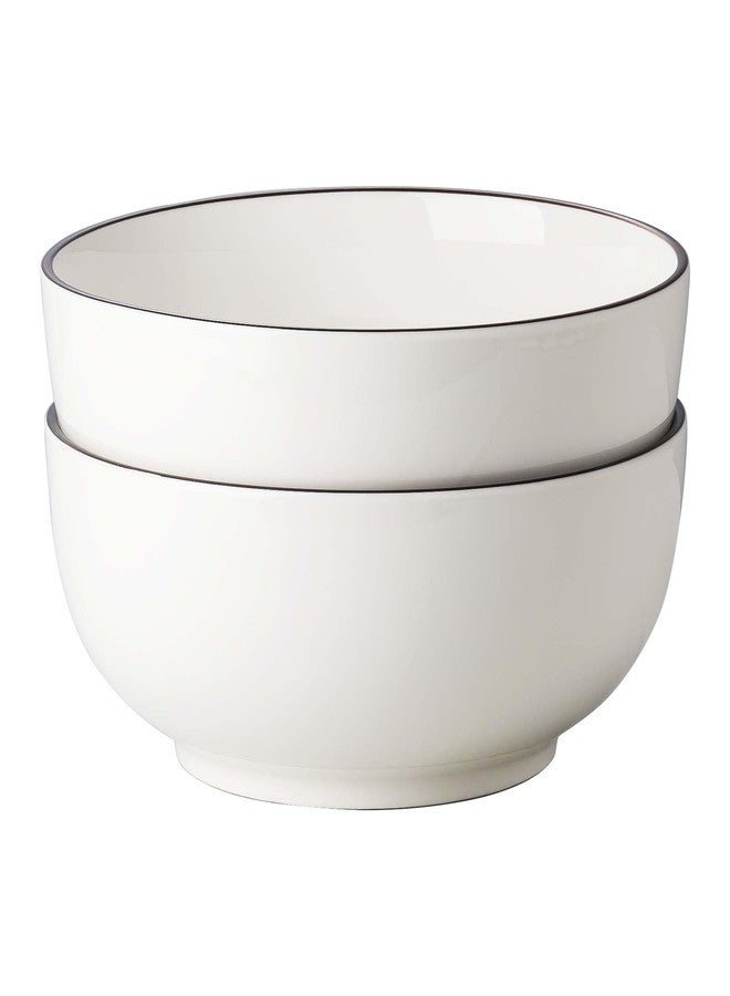 Dafuceramic Salad Bowls, 120 OZ(10") Large Serving Bowls Set of 2, Ceramic White Serving Bowls for Salad, Soup, Pasta and Dinner, Large Porcelain Bowl Set for Entertaining - Image 1