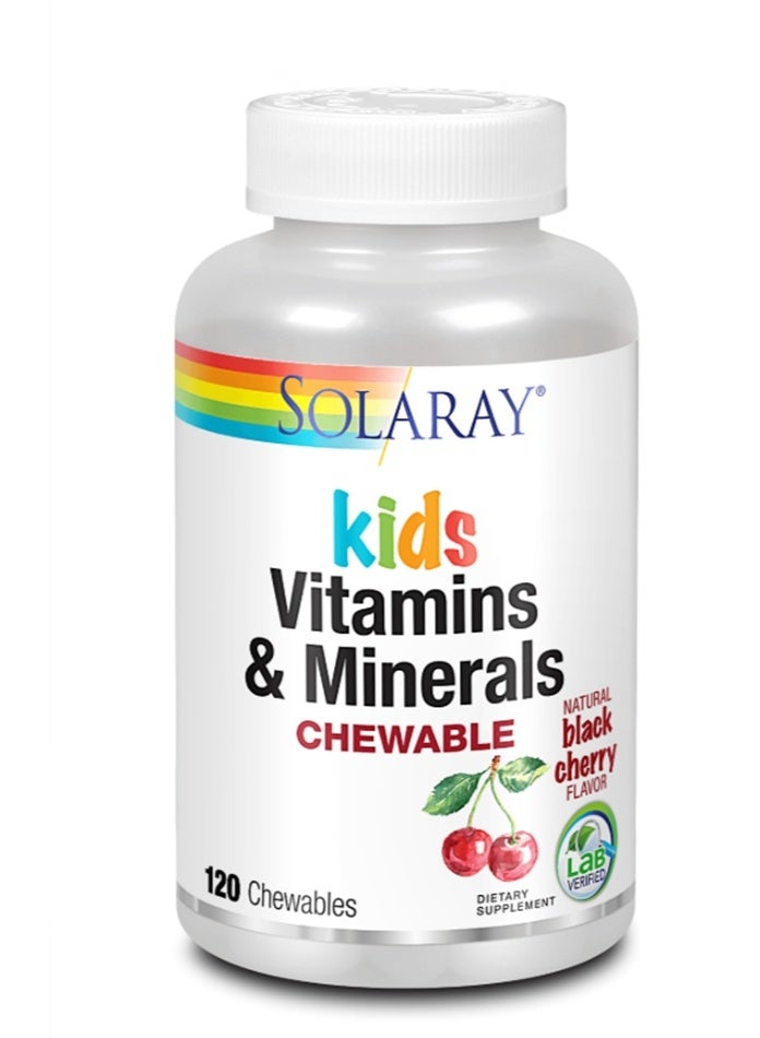 Solaray Kids Vitamins & Minerals 120 Black Cherry Chewable tablets - Image 1