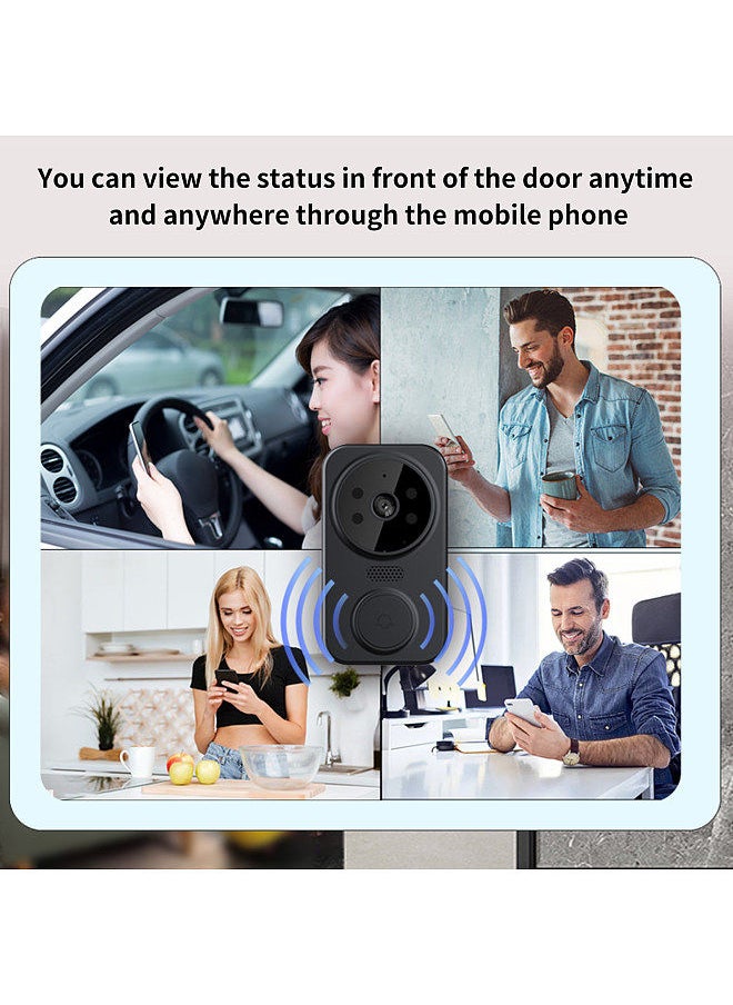 tuya Smart Video Doorbell Wireless HD Camera PIR Motion Detection IR Alarm Security Door Bell Wi-Fi Intercom for Home Apartment