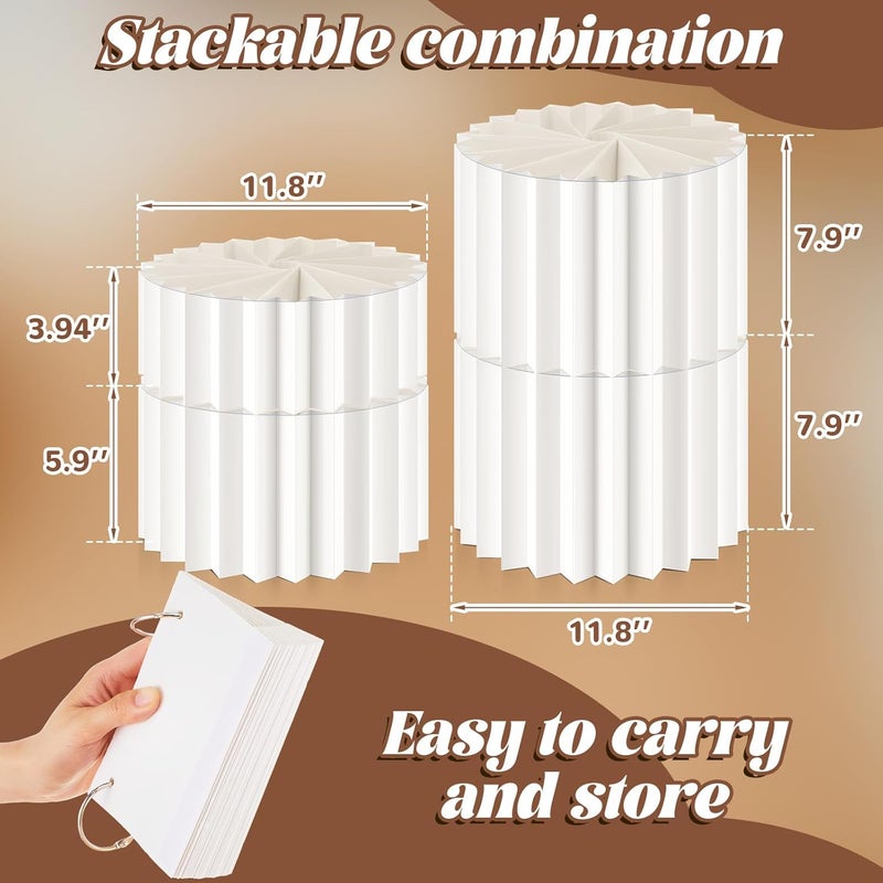 Marsui Buffet Risers Food Display for Dessert Table Cake Riser Display Stands Acrylic Foldable Cardboard Cake Stands Tall Columns for Parties Birthday Wedding Pillars Decoration (Large) - Image 4