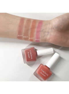 VERONNI Shimmer Fruit Juice Liquid Blush, Long Lasting Lightweight Moisturizing Cheek Blush, Cream Blush Cheek, No stimulation Brighten Skin Colour Blush Natural Waterproof Cream Blush (404)  - Image 3