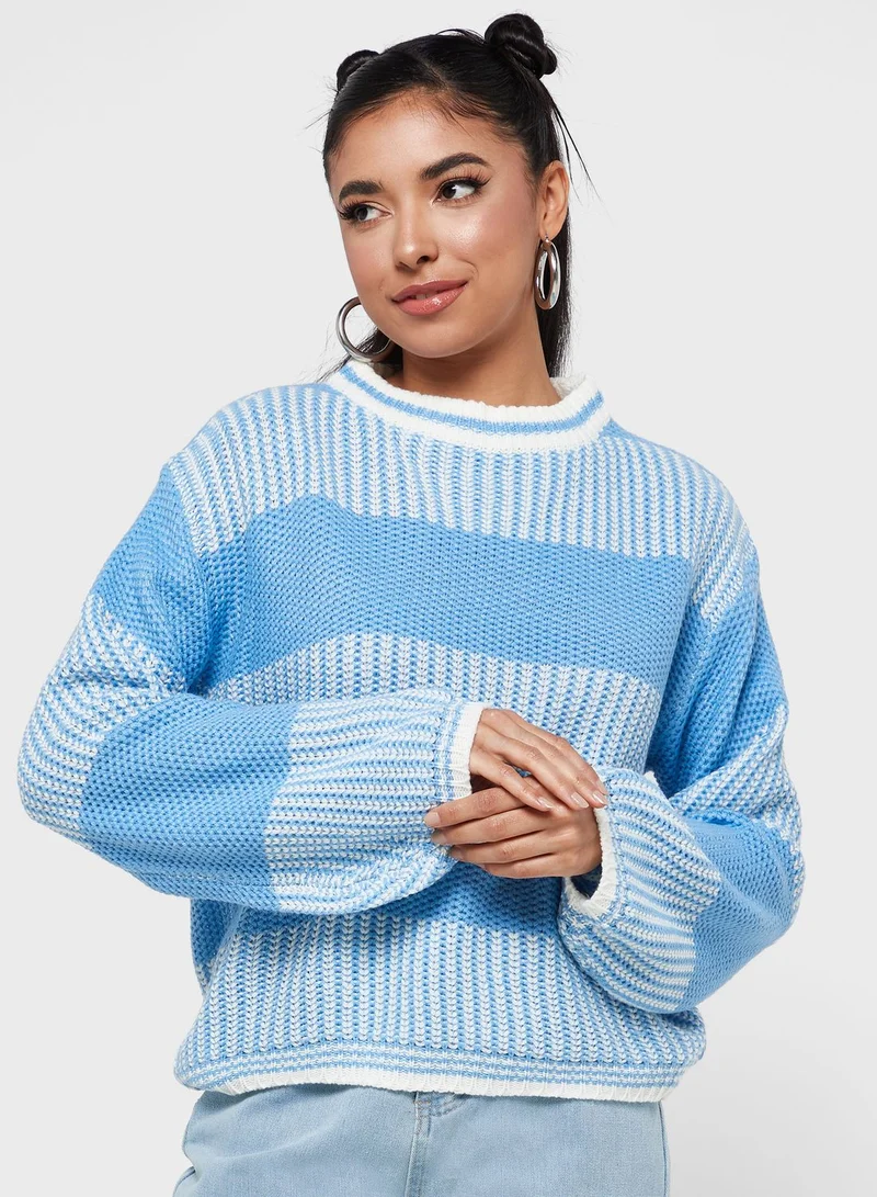 Ginger Stripe Intarsia Sweater