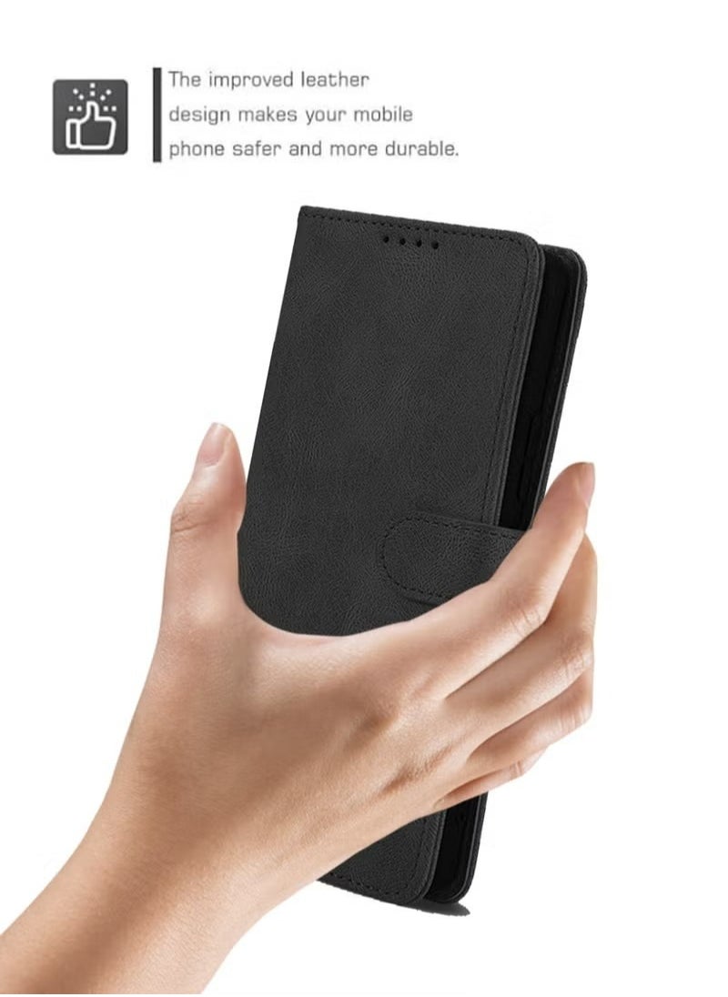 X-level Tecno Spark 10 Pro Case Cover Soft Quality Leather Flip Folio Wallet with Card Slots Holder Stand Back Cover Drop-Proof Shock-Proof Protective Cell Phone Back Accessories Protection  - Image 4