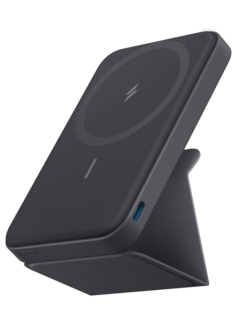 ريبنيو شاحن بطارية مغناطيسي 622 (Mag Go)، شاحن محمول لاسلكي مغناطيسي قابل للطي بقدرة 5000 مللي أمبير في الساعة ومنفذ USB-C للهواتف الذكية - Image 1