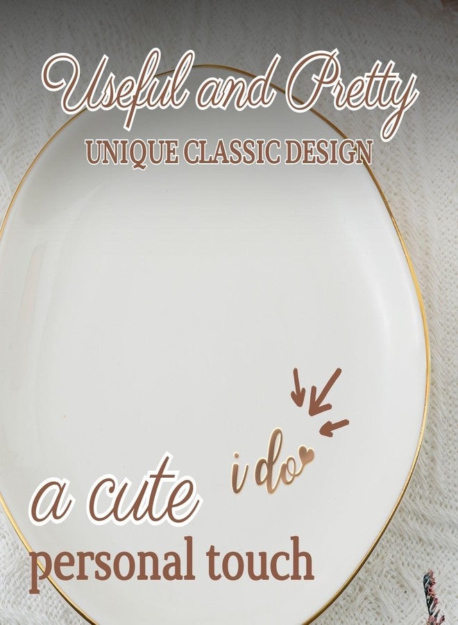 InnoBeta Ring Dish Engagement Gift, Engaged Gifts Ring Holder Dish, Ceramic Jewelry Dish, Trinket Dish, Perfect for Wedding, Anniversary, Valentine's Day - I Do - Image 5