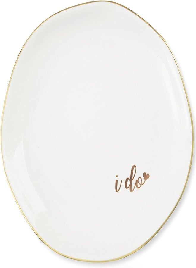 InnoBeta Ring Dish Engagement Gift, Engaged Gifts Ring Holder Dish, Ceramic Jewelry Dish, Trinket Dish, Perfect for Wedding, Anniversary, Valentine's Day - I Do - Image 1