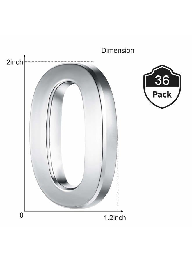 Outus 36 Pieces 3D Mailbox Number 0-9 Stickers and Letters Symbols Alphabet Adhesive Mailbox Stickers House Metal Mailbox Address Street Stickers for Apartment Residence and Mailbox Signs (2 x 1.2 Inches) - Image 2