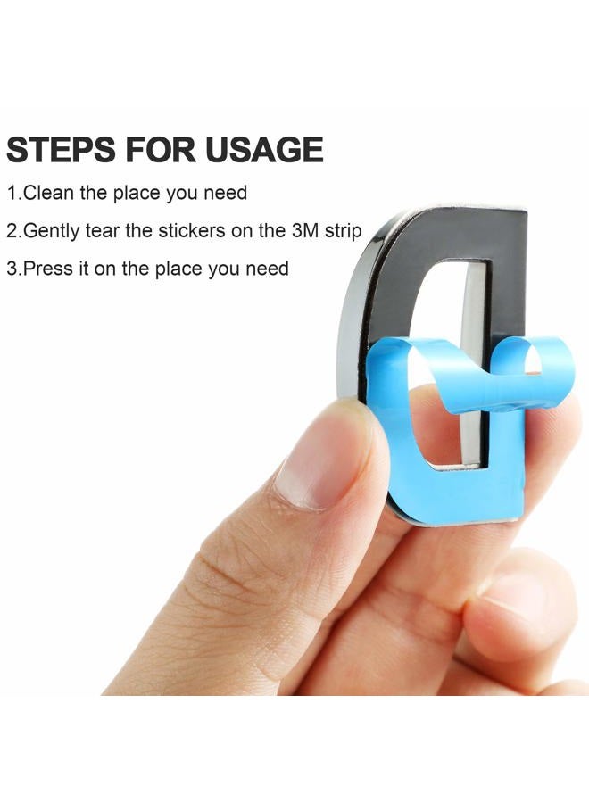 Outus 36 Pieces 3D Mailbox Number 0-9 Stickers and Letters Symbols Alphabet Adhesive Mailbox Stickers House Metal Mailbox Address Street Stickers for Apartment Residence and Mailbox Signs (2 x 1.2 Inches) - Image 3