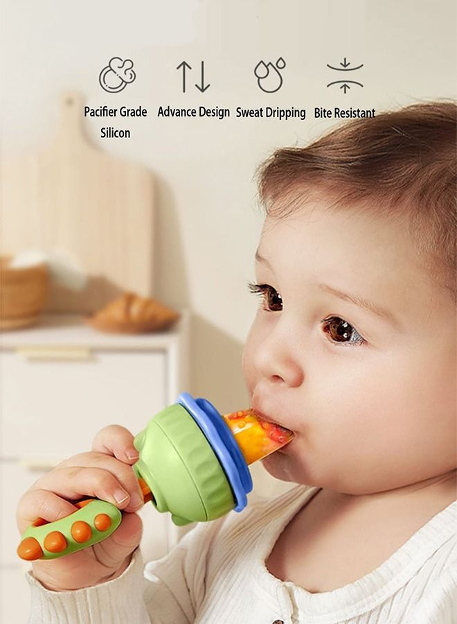 Baby Food Fruit Feeder Teething Pacifier with 3 Pieces Replacement Silicone - Image 3