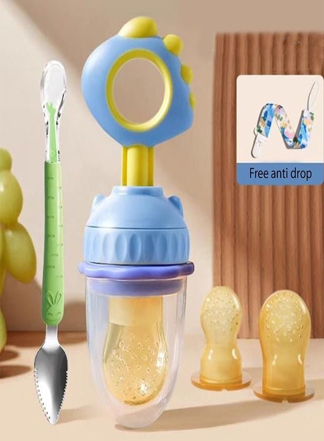 Baby Food Fruit Feeder Teething Pacifier with 3 Pieces Replacement Silicone - Image 1
