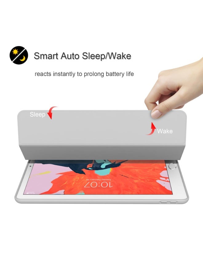 for Samsung Galaxy Tab A9 Plus Case Cover, Auto Wake/Sleep, Comfortable Skin Touch, Slim Trifold Stand Protective Cover with Soft TPU Back，Grey - Image 4