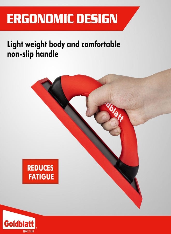 جولدبلات عوامة الجص من جولد بلات مع 3 وسادات قابلة للاستبدال، عوامة جص مطاطية 3-3/4 بوصة × 9-5/8 بوصة للبلاط بمقبض ناعم، أدوات لبلاط الأرضيات والجدران، تطبيق سلس للإيبوكسي والخرسانة - Image 5