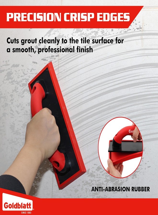 جولدبلات عوامة الجص من جولد بلات مع 3 وسادات قابلة للاستبدال، عوامة جص مطاطية 3-3/4 بوصة × 9-5/8 بوصة للبلاط بمقبض ناعم، أدوات لبلاط الأرضيات والجدران، تطبيق سلس للإيبوكسي والخرسانة - Image 4