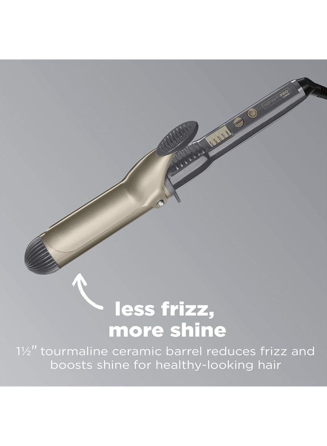 CONAIR INFINITIPRO BY CONAIR مكواة تجعيد سيراميك تورمالين 1 1/2 بوصة، أسطوانة 1 ½ بوصة تنتج Waves ناعمة - للاستخدام على الشعر المتوسط والطويل - Image 2