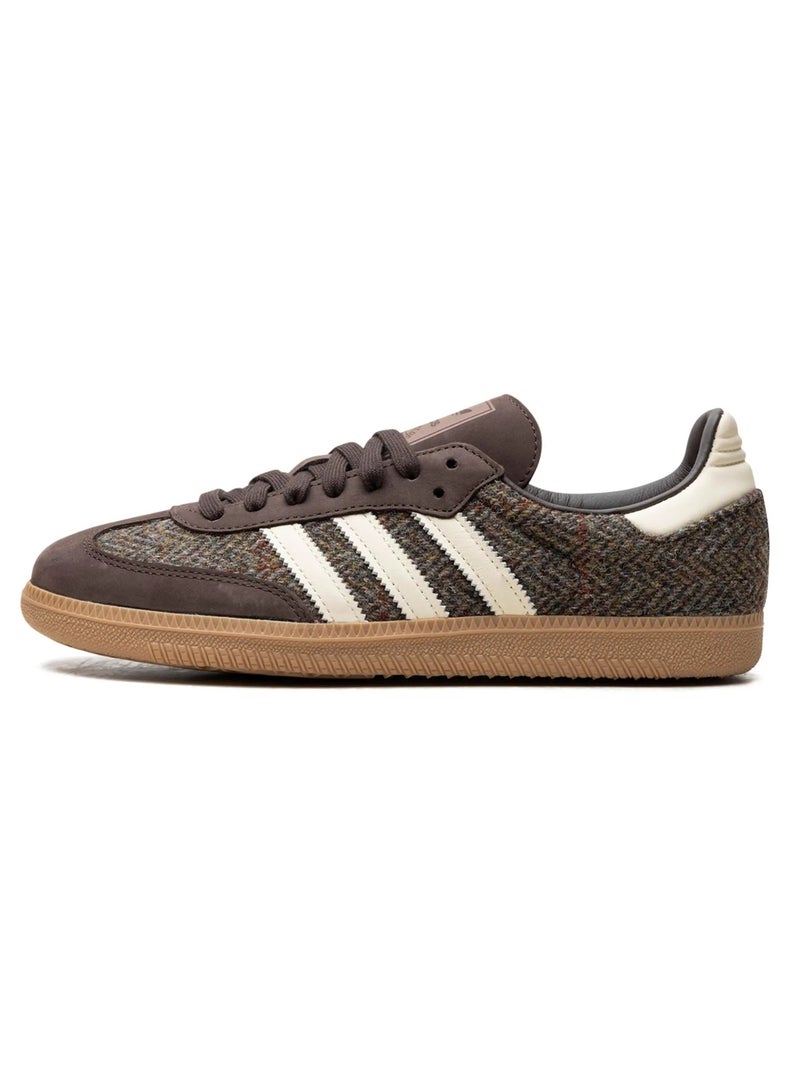 Adidas Adidas Samba OG Tweed Pack Sneakers for Men & Women – Dark Brown/Beige | Nubuck Leather & Suede Panelling | Rubber Sole | 3-Stripes Logo - Image 4