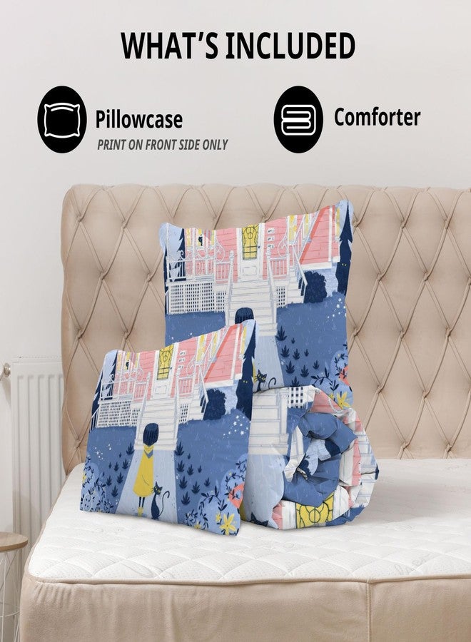 Allenjoy Full Size Mysterious Girl Comforter Set Button Princess Bed Bedding Sets Bedroom Decor with 2 Pillowcases SC00214-005 - Image 5
