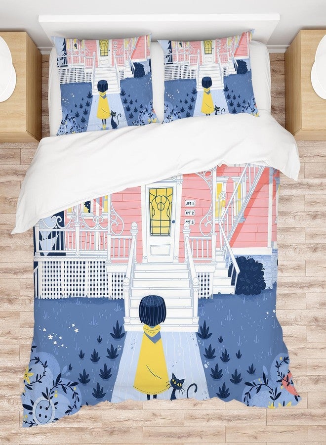 Allenjoy Full Size Mysterious Girl Comforter Set Button Princess Bed Bedding Sets Bedroom Decor with 2 Pillowcases SC00214-005 - Image 1