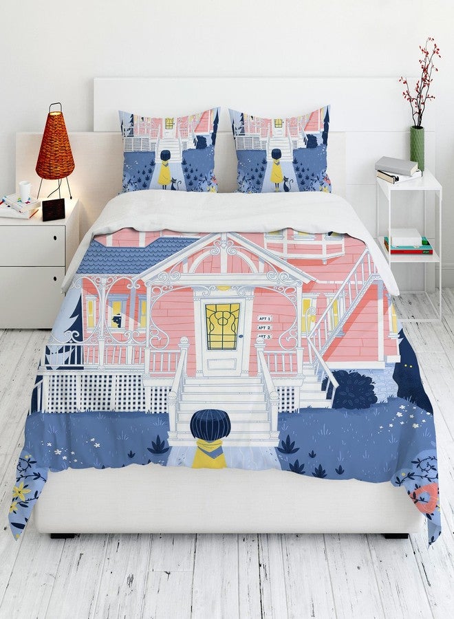 Allenjoy Full Size Mysterious Girl Comforter Set Button Princess Bed Bedding Sets Bedroom Decor with 2 Pillowcases SC00214-005 - Image 2