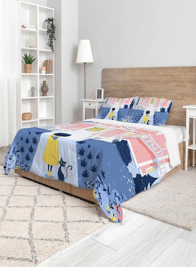 Allenjoy Full Size Mysterious Girl Comforter Set Button Princess Bed Bedding Sets Bedroom Decor with 2 Pillowcases SC00214-005 - Image 3