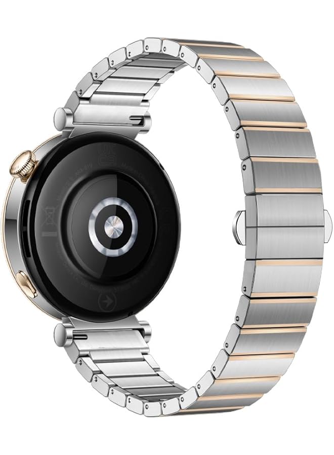 دادو حزام ساعة من الفولاذ المقاوم للصدأ متوافق مع ساعة هواوي Wacth Gt4 مقاس 41 مم مع مشبك فراشة بتصميم حبة واحدة - Image 2