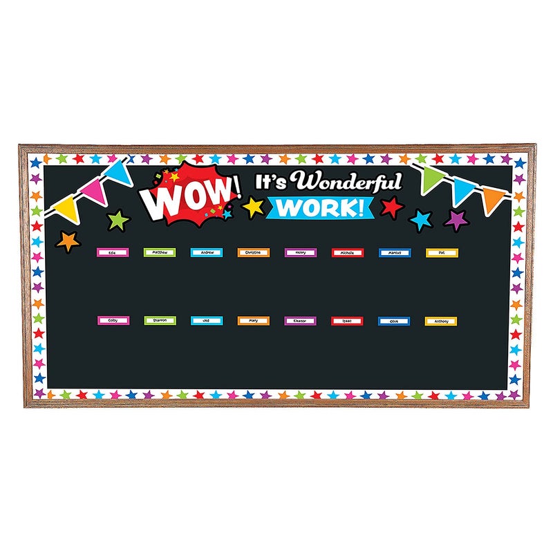 Fun Express Wow Work Wall Bulletin Board Set 62 Pieces - Image 4