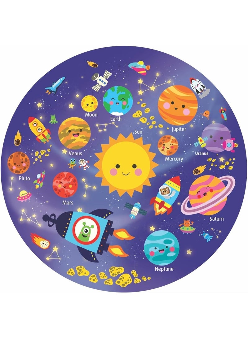 Fiddlys Creative Wooden Jigsaw Puzzle For Children 66Pcs (Solar System) - Image 1