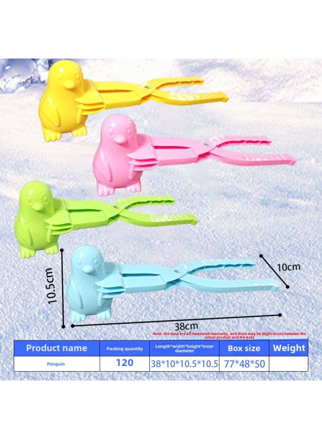 Snowball Clip Artifact Large Duck Love Snow Clip Tool Snow Play Snow Shovel Snow Clip Toy-Color:38cm Penguin (120 Pieces Per Box)  - Image 1
