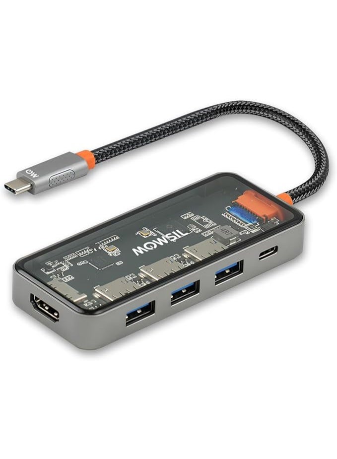 Mowsil 5-in-1 USB C Hub Multiport Adapter, 4K@60Hz - Image 1