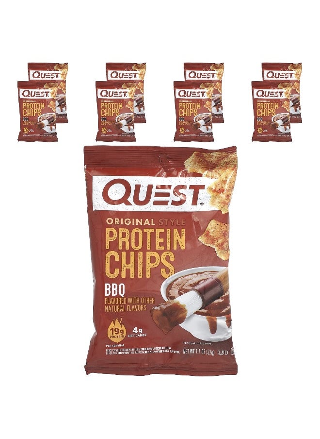 QUEST NUTRITION Quest Nutrition, Original Style Protein Chips, BBQ, 8 Bags, 1.1 oz (32 g) Each 